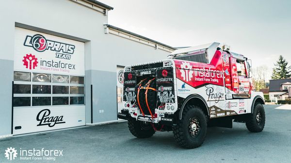 InstaSpot Loprais Team testing Praga V4S DKR for Dakar 2020
